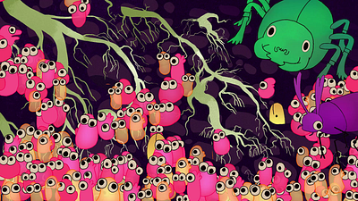 bugs. after effects bugs cel illustration musical roots toonboom