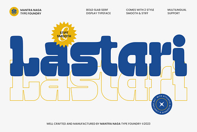 Lastari - Bold Slab Serif Display Typeface branding design font illustration logo type type design typography ui