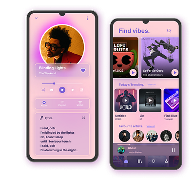 Music App UI | DailyUI app app design branding dailyui design graphic design homepage illustration music music app song app ui uiux uiux design website