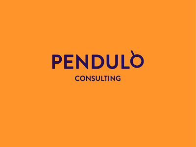 Pendulo Consulting blue brand brand design brand identity branding concept consulting logo orange
