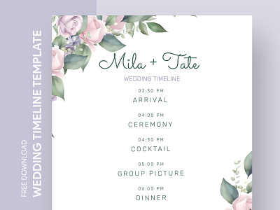 Summer Wedding Timeline Free Google Docs Template agenda docs document flower flowers google itinerary ms nuptials print printing program schedule summer template templates timeline timetable wedding word