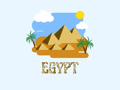 Pyramid of giza illustration design graphic design illustration logo ui vector