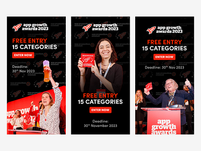 App growth awards - Display ads ad ad image ads design aps awards banner ad banner ads blog con conference creative design display ads google google ad banner growth linkedin marketing meetup summit