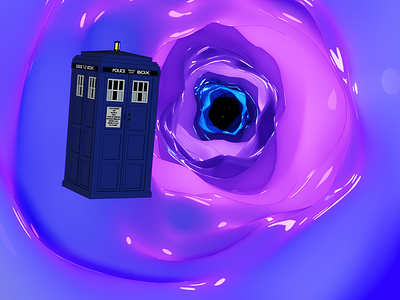 TARDIS 3d design graphic design illustration