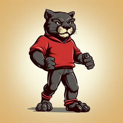 Panthers Mascot animal athletics college mascot design identity illustration panther mascot panthers logo retro school logo sports teams vintage