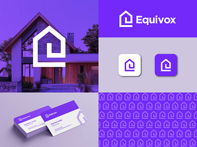 Equivox Logo Design | Home Logo | Letter E Logo app logo branding building logo corporate logo creative logo design development logo equivox logo gaming logo graphic design home logo house logo logo logo design logo maker minimal logo minimal presentation presentation real estate logo retail logo