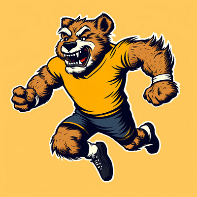 Wolverines Mascot animal athletics design identity illustration retro sports sports logo teams vintage vintage sports wolverines wolverines mascot