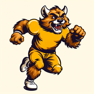 Wolverine Mascot animal athletics design identity illustration retro sports sports logo teams vintage wolverine mascot wolverines