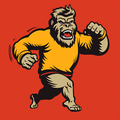Gorilla Mascot animal athletics design gorilla gorilla mascot identity illustration retro sports sports mascot team logo teams vintage