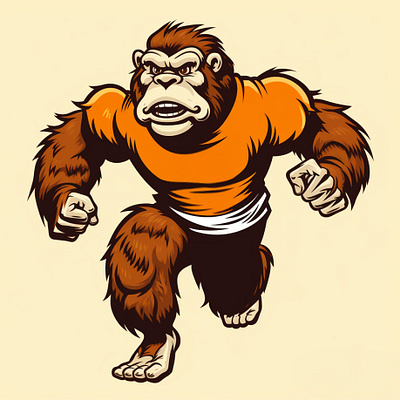 Gorilla Mascot animal athletics design gorilla gorilla mascot identity illustration retro sports sports team team logo teams vintage