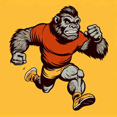 Gorilla Mascot animal athletics design gorilla identity illustration mascot retro sports sports team team logo teams vintage