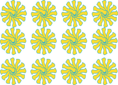 YELLOW FLOWER PRINT animation branding flower graphic design logo yellow