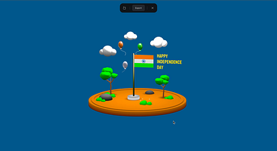 Happy Independence Day - India 3d animation spline spline 3d