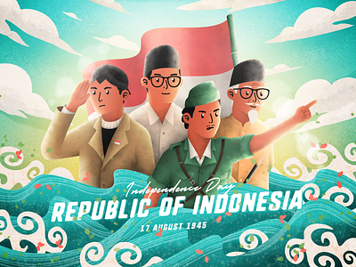 Merdeka! affinty designer artwork character design graphic design illustration illustrator independence day indonesia merdeka vector