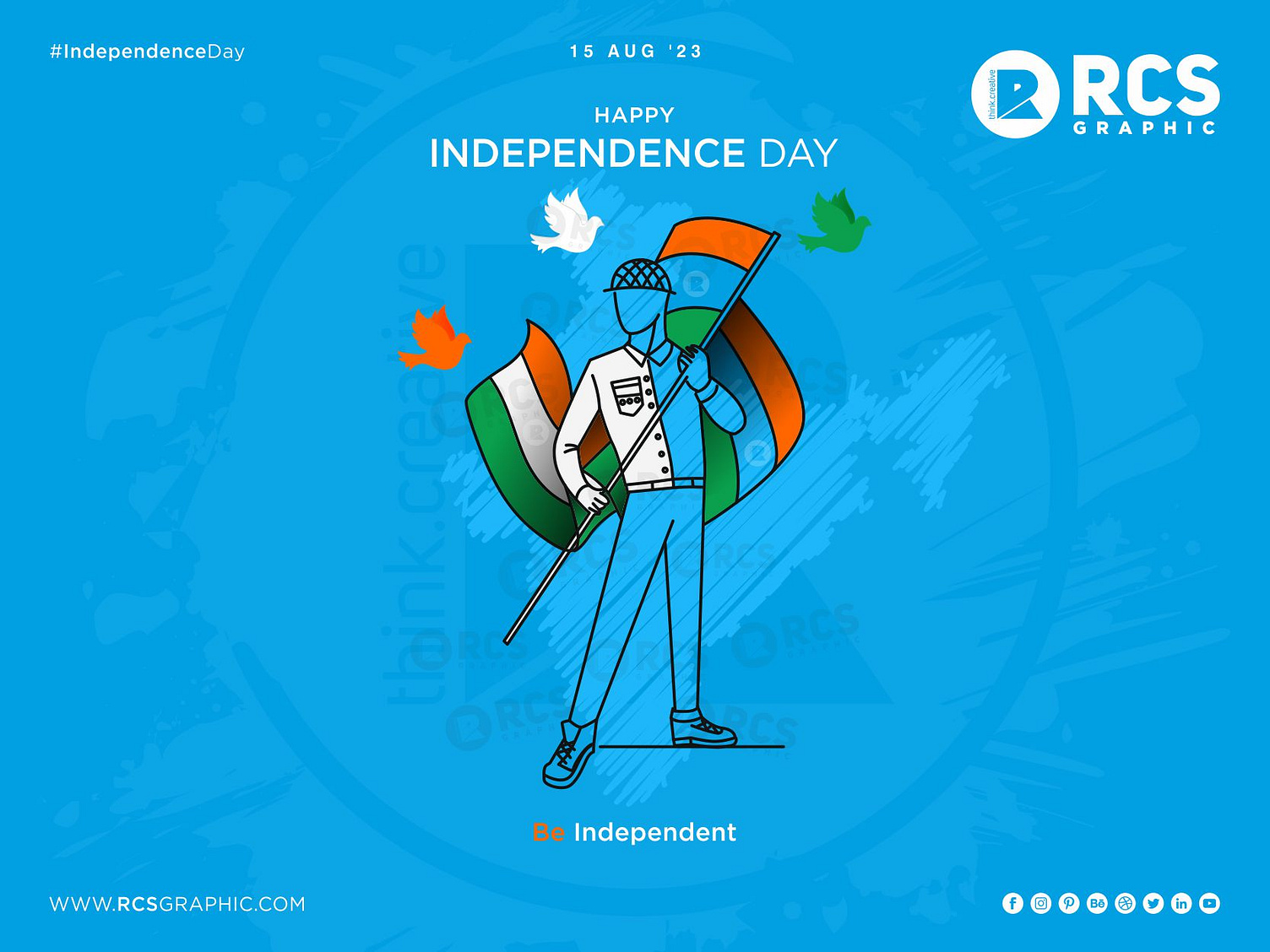 Happy 77th Independence Day 2023! by RCS Graphic on Dribbble