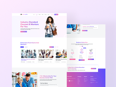 Talentable - Student Landing Page app clean course design e learning education edutech landing learning minimal onlineeducation platform seminer student teaching template ui uidesign ux uxdesign