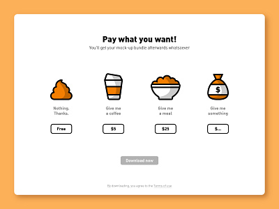 Daily UI 030 - Pricing branding coffee dailyui design donate download gumroad illustration illustrator interface minimalism patreon photoshop pricing ui