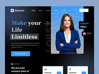 Business Consultant Agency Landing Page agency branding business business consultant consultant design hero home page landing page minimal trend ui ux web webpage website