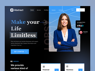 Business Consultant Agency Landing Page agency branding business business consultant consultant design hero home page landing page minimal trend ui ux web webpage website