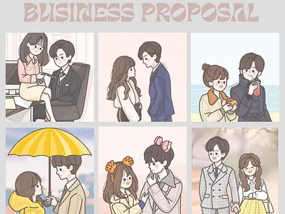 K-DRAMA (Business Proposal) design flyer poster graphic design kdrama