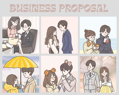 K-DRAMA (Business Proposal) design flyer poster graphic design kdrama