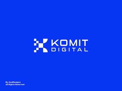 Komit Digital visual identity branding design digital graphic design illustration k initials k sign klogo logo logo digital logocreation logok logotypeideas vector