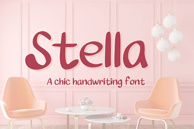 STELLA brand branding branding logo design designer font font design graphic design handwriting illustration logo posterfont social media font typo text