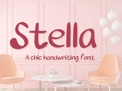 STELLA brand branding branding logo design designer font font design graphic design handwriting illustration logo posterfont social media font typo text