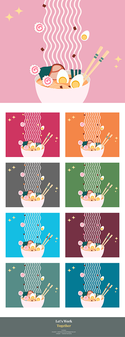 Illustrations from a Foodie - Ramen Edition branding digitalart digitaldrawing digitalillustration figma foodillustrations graphic design illustration illustrationsonfigma illustrator vectorart visualdesign
