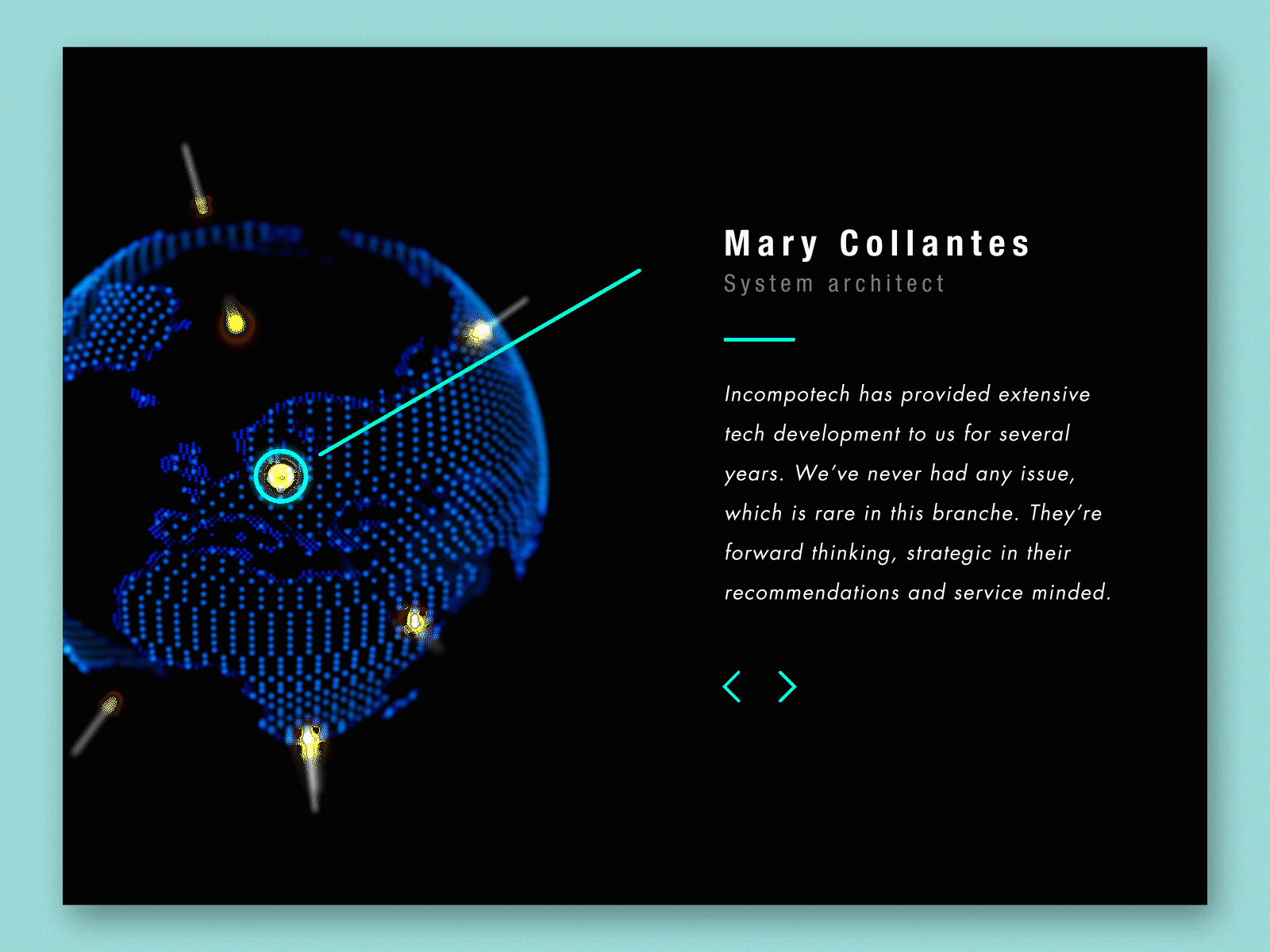 Daily UI 039 - Testimonials 3d after effects app cinema4d dailyui design digital feedback globe illustrator interface photoshop review scifi testimonials ui