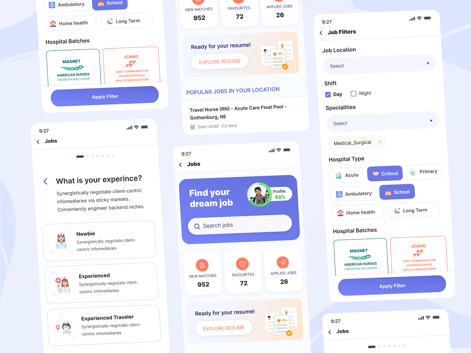 Medical Job Recruitment Mobile App by Kasali Maraikayar on Dribbble