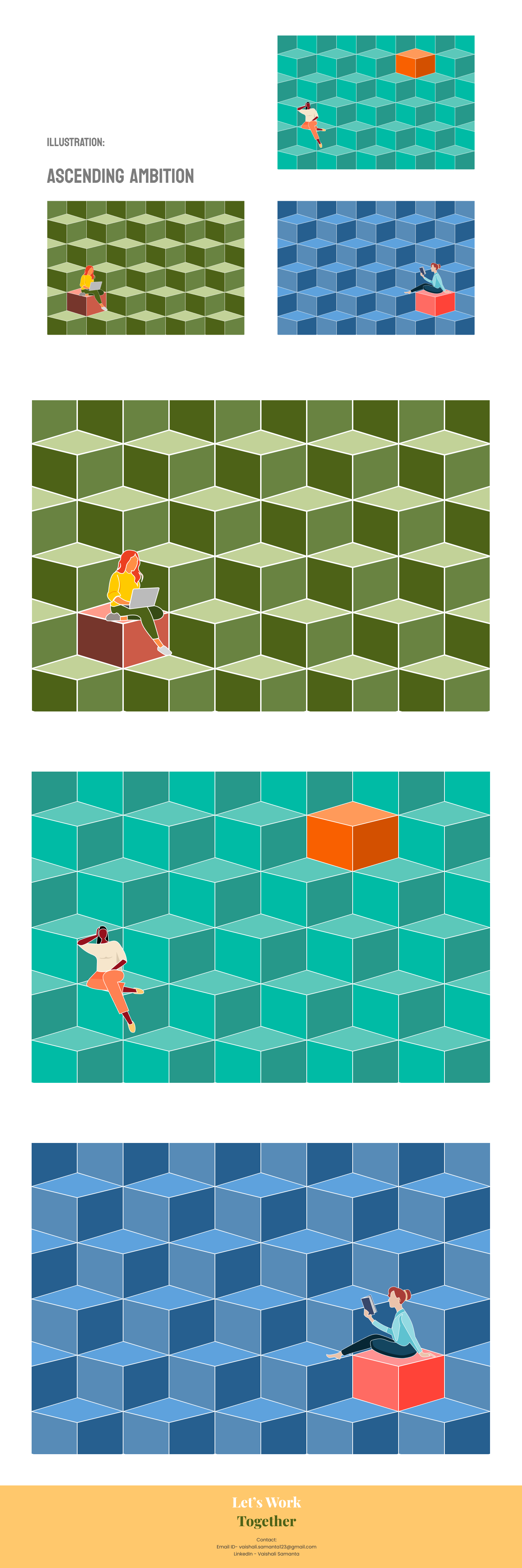 Illustration Collection: Ascending Ambition design digitalart digitaldrawing digitalillustration figma graphic design illustration