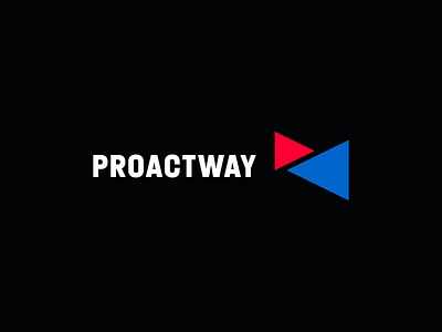 Proactway advance branding business consulting consulting design dynamic emblem flat geometric graphic design icon identity logo logo design logotype mark outrunning simple symbol triangle