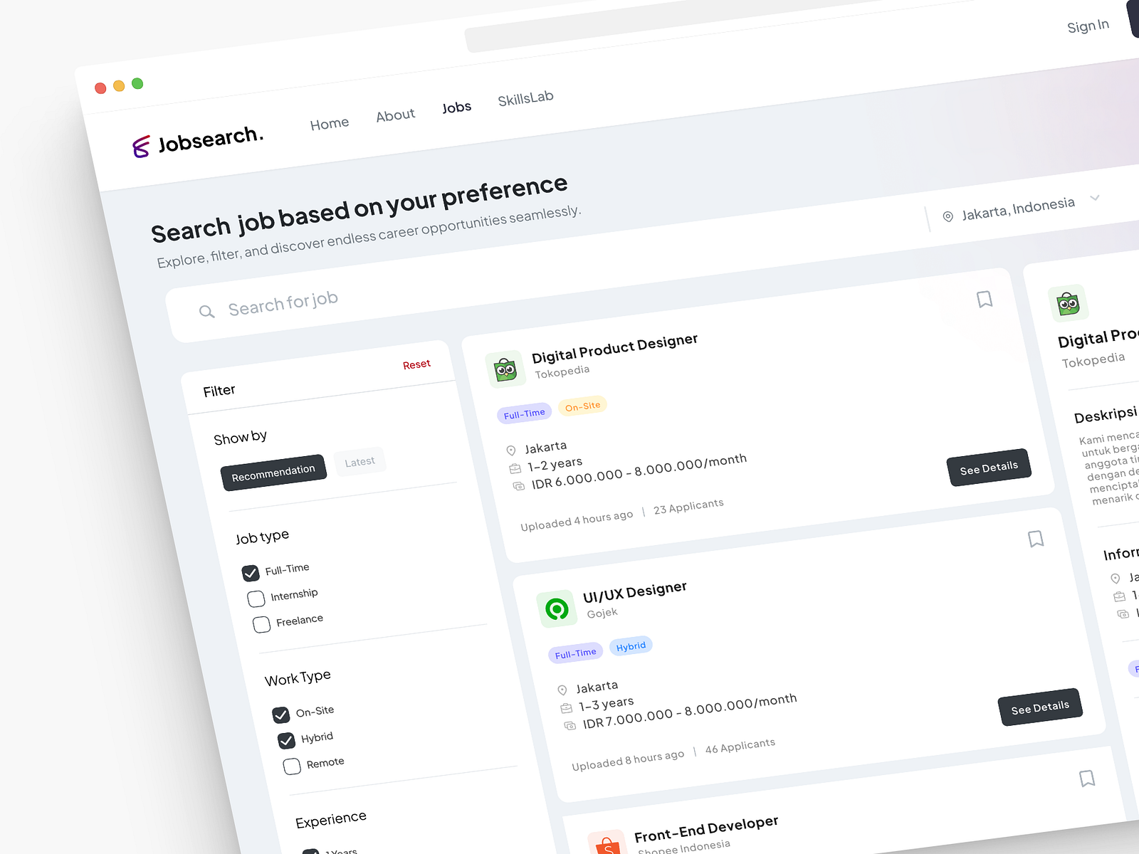 Job search websites