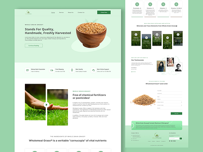 Natural Plants Seeds Landing Page. branding design landing page minimal ui ux web