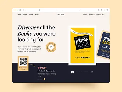 Book Web Header book book store book website design ecommerce header hello dribbble home page landing page product design remind remind creative store typography ui ui design web design web header website