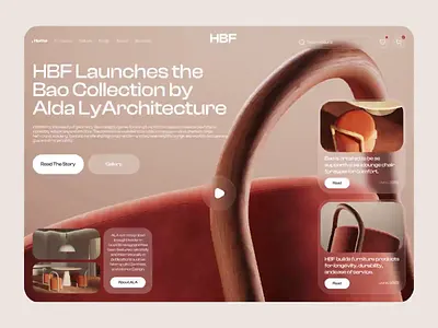 Ecommerce Website - HBF Redesign✨ clean design ecommerce furniture glass landingpage mamdism minimal shop store ui ux web website