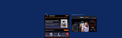UI design for Tribal Arena branding design gaming graphic design login tournament ui