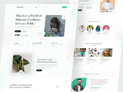 Cosmetics manufacturing website design cosmetics discover header hero design hero section homepage landing page manufacturing website minimal ui modern ui ui design web web design webdesign website website design