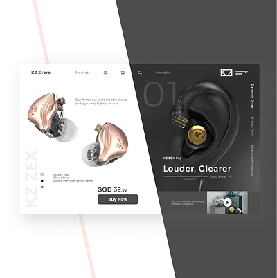 Web Page Concept for Audio Brand audio branding landing page ui uiux web design website