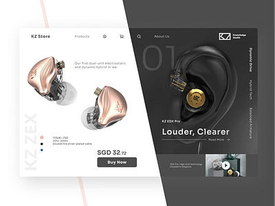 Web Page Concept for Audio Brand audio branding landing page ui uiux web design website