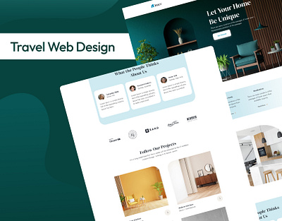 Interior Web Design application branding design graphic design illustration landing page mobile app ui web