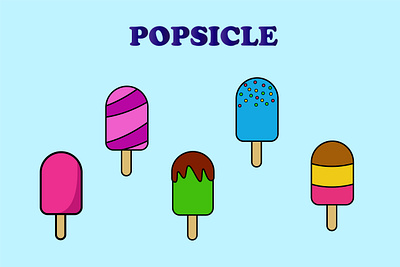 Popsicles design digital graphic design ice cream icon illustration popsicle vector