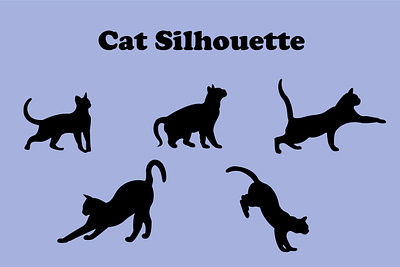 Cat Silhouette animal cat design digital graphic design icon illustration silhouette vector