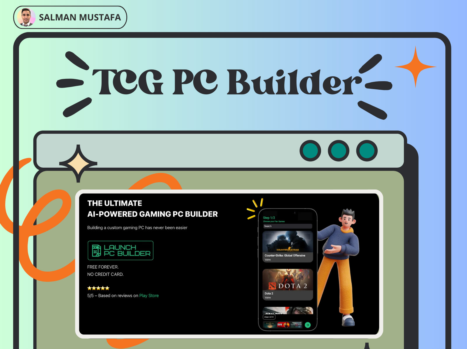 TCG Gaming PC Builder - The Ultimate Guide for Aspiring Gamers​​ builder columns cross platform dark mode feed flutter game games gaming pc pc builder pc maker pc simulator play rows simulator tcg ui ux web