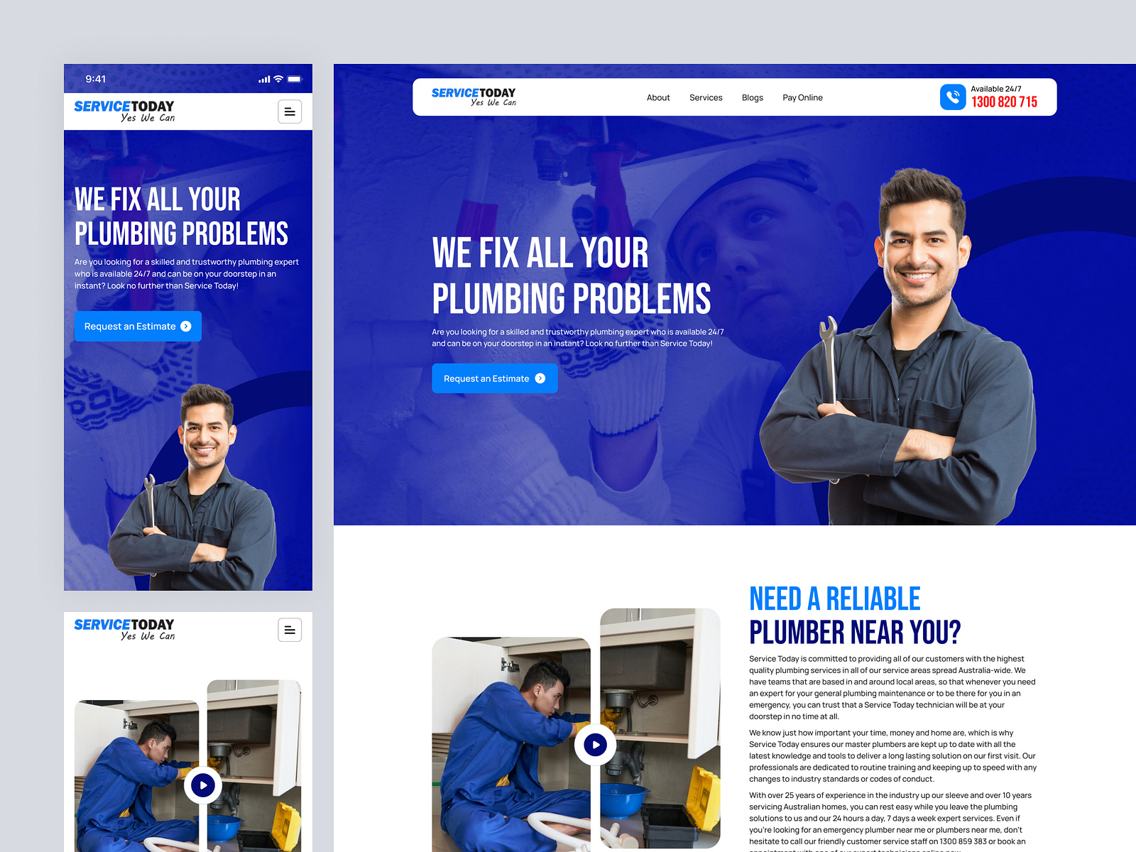 plumber-website-re-design-by-mihir-ponkiya-on-dribbble