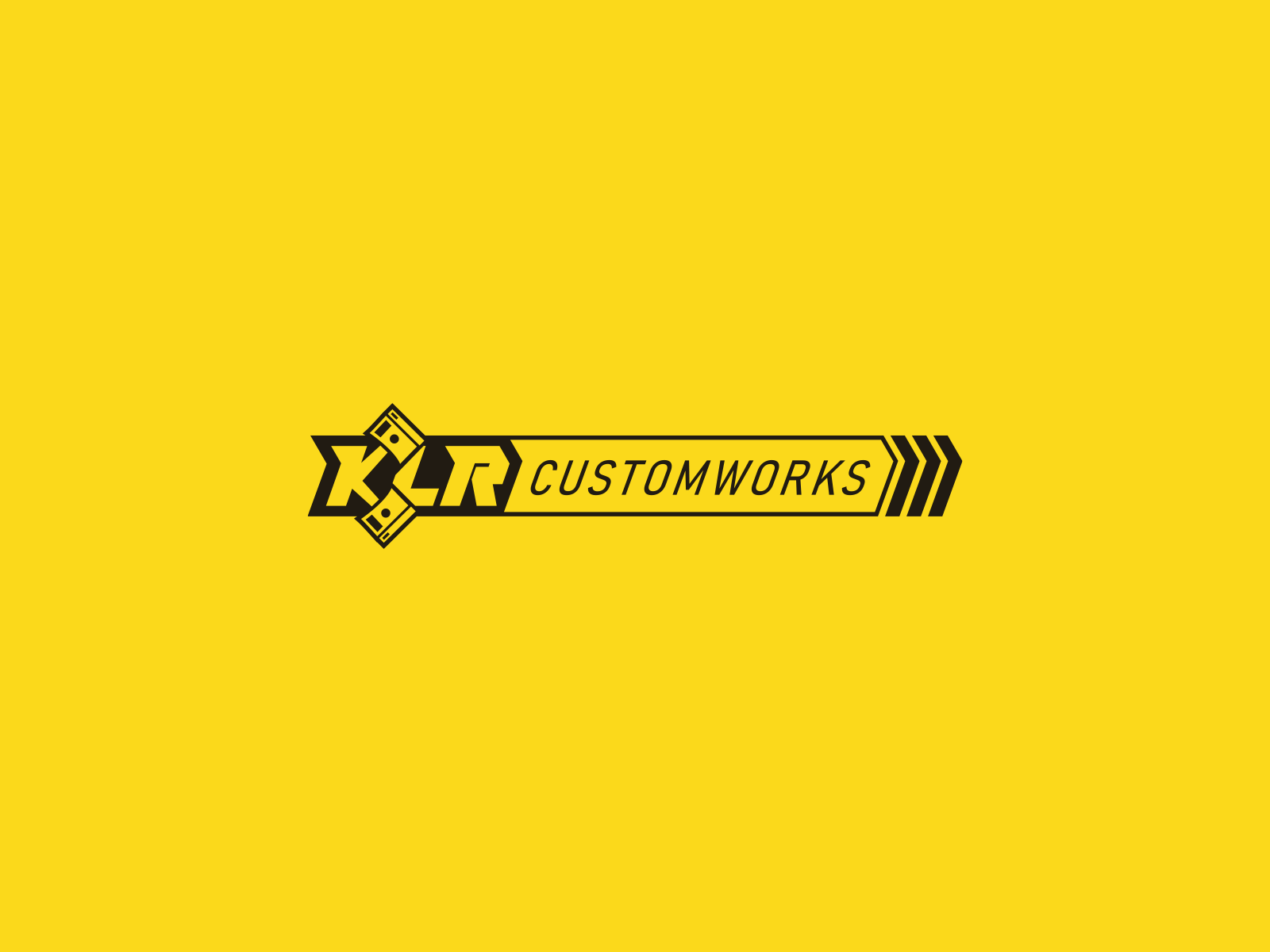 KLR CustomWorks | Logo design brand branding cars custom design engine exhaust graphic design icon logo tuning typography vector