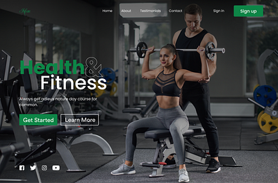 Fitness trainer website ui design app branding design graphic design illustration logo saas ui ux vector