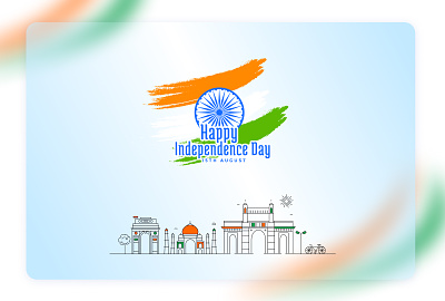 Indian Independence Day blue and white branding design figma graphic design happy independence day illustration india flag indian independence day poster design ui vector