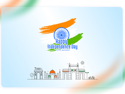 Indian Independence Day blue and white branding design figma graphic design happy independence day illustration india flag indian independence day poster design ui vector